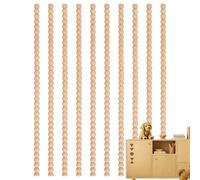 Moulure En Bois,Moulure En Bois À Perles Décorative 40 Cm | 10 Pièces pour Meuble Fenêtre Étagère Porte Mobilier