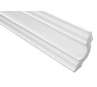 Moulure en Stuc Professionnel Dur Blanc Lisse Marbet 50x50mm E-14 - blanc, 40 Meter / 20 Faire