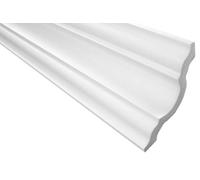 Moulure en Stuc Professionnel Dur Blanc Lisse Marbet 96x96mm E-16 - blanc, 20 Meter / 10 Faire