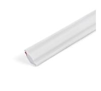 Moulure murale, 16,4 pi, quart de rond autocollant, bandes de calfeutrage et de finition flexibles for bordures de plancher et de carrelage, bande de calfeutrage for plafond, comptoir et cabine(White,