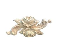 Moulure Murale 2 PCS Sculpture sur bois onlays appliques roses Décalcomanies for meubles en bois Décoration de maison antique Décoration de meubles en bois Artisanat de fleurs en bois Moulure Decorati