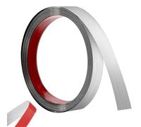 Moulure Murale, 5m x 2cm Moulure Autocollante en Acier Inoxydable, Bande Chromée Autocollante, pour les sols, moulures murales, les Plafonds, Argent Brossé