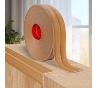 Moulure murale adhesive plinthe souple moulure decorative corniere PVC baguette de finition protection angle mural (4cm×3m, Grain de bois jaune)