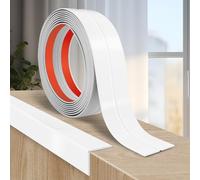 Moulure murale adhesive plinthe souple moulure decorative corniere PVC baguette de finition protection angle mural (4cm×3m, Blanc)