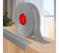 Moulure murale adhesive plinthe souple moulure decorative corniere PVC baguette de finition protection angle mural (2cm×3m, Grain de bois gris clair)