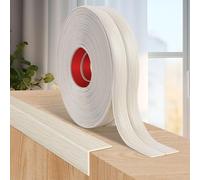 Moulure murale adhesive plinthe souple moulure decorative corniere PVC baguette de finition protection angle mural (2cm×3m, Grain de bois beige)