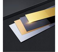 Moulure Murale Autocollante en Métal de 6 M, Garniture Décorative Flexible Métallisée, Effet Miroir, à Décoller Et à Coller, pour Cadre de Miroir, Mur Et Cheminée