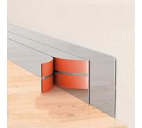 Moulure Murale Autocollante pour Cadre de Miroir, Armoire, Bordures Et Carrelage, Bande Métallique Flexible Argentée Effet Miroir (1,0 Cm X 8 M)