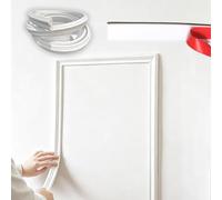 Moulure Murale Autocollante pour Encadrement Couloir - Baguette Décorative Flexible, Prédécoupée et Sécable, Encadrement Mural Intérieur(W4 cm (1 5/8 in),2m/6.6ft)