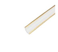 Moulure Murale,Bande Calfeutrage Décoration De La Maison PVC Auto-adhésif Mur Gap Décor Bande Plafond Plinthe Coin Garniture Ligne Intérieur Décoration Moulage(White-Gold)