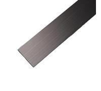 Moulure Murale en Acier Inoxydable,metallband selb Rouleau de 3 mètres bande autocollante murale, 10 mm, miroir/brosse, en acier inoxydable(Black brush)