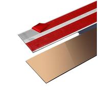 Moulure Murale en Acier Inoxydable Rouleau De 3 Mètres Bande Adhésive Murale En Acier Inoxydable, Effet Miroir/brosse(10cm rose gold,3.0m mirror)