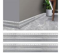 Moulure Murale Flexible Plinthe Autocollante Bandes de Calfeutrage Et de Finition pour Mur Plinthe Et Plafond (Style 4 230 cm X 2 Pièces)