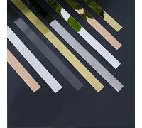 Moulure Murale Métallisée Bande de Bordure Murale Autocollante Brossée Garniture Décorative Dorée En Acier Inoxydable à Décoller Et à Coller - 28 M X 5 cm