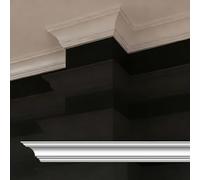 Moulure Plafond Moulures de Plafond Flexibles pour Murs et Plafonds Courbes, Plinthes en Mousse Découpables pour Protections D'angle, Kit de Moulures Décoratives((3 1/2")/9 cm Height)