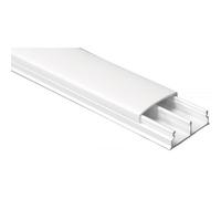 Moulure - PLANET-WATTOHM - 2 Compartiments - Lot de 5 - Longueur 2m - PVC Blanc
