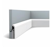 Moulure Plinthe Cache Câbles 2m Bend Blanc