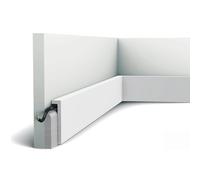 Moulure Plinthe Cache Câbles 2m Edge Blanc