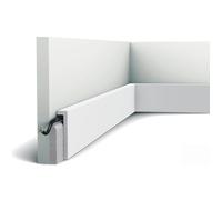 Moulure Plinthe Cache Câbles 2m Edge Blanc