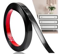 Moulures adhésives noires, 6M×2CM, profilé de finition flexible, bande décorative auto-adhésive pour portes, fenêtres, cadres de miroirs, murs, plafonds, sols, carrelages et bords