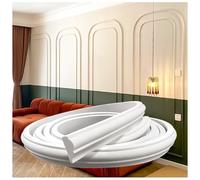 Moulures courbes en arc, Kit de moulage mural en arc, garniture prédécoupée PVC 3. à 32.8 pieds, décoration murale DIY for la maison(W 6cm(2 1/4"),L 4m/13.1ft)