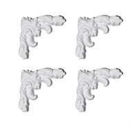 Moulures d'angle traditionnelles avec décoration florale de lys pour panneaux muraux, bordures de lambris et amélioration des caractéristiques architecturales (14 cm)
