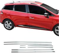 Moulures de fenêtre Moulures pour Renault Clio Grandtour 2012-2019 Acier inoxydable 8 pièces