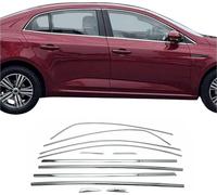 Moulures de fenêtre Moulures pour Renault Megane Limo 2016-2025 inox chrome 12x