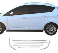 Moulures de fenêtre pour Ford C-Max 2010-2019 Acier inoxydable Chrome 8pcs