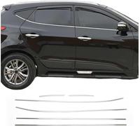 Moulures de fenêtre pour Hyundai ix35 2010-2015 Acier inoxydable Chrome 6pcs