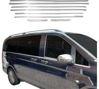 Moulures de fenêtre pour Mercedes Vito W447 2014-2025 Acier inoxydable Chrome 8pcs