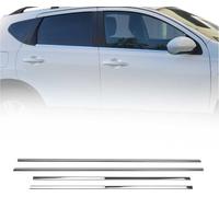 Moulures de fenêtre pour Nissan Qashqai J10 2006-2014 Acier inoxydable Chrome 4pcs