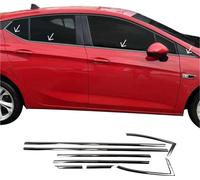 Moulures de fenêtre pour Opel Astra K bicorps acier inoxydable foncé 8pcs
