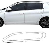 Moulures de fenêtre pour Peugeot 308 2013-2021 Acier inoxydable Chrome 10pcs