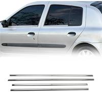 Moulures de fenêtre pour Renault Clio 1998-2005 Acier inoxydable Chrome 4pcs