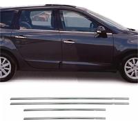 Moulures de fenêtre pour Renault Grand Scenic 2009-2013 Acier inoxydable Chrome 4x