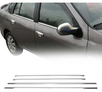 Moulures de fenêtre pour Renault Thalia 2008-2013 Acier inoxydable Chrome 4pcs
