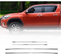 Moulures de fenêtre pour Toyota Hilux 2015-2025 Acier inoxydable Chrome 4pcs