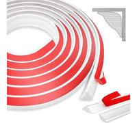 Moulures de plafond flexibles autocollantes - 6 m - 27 mm x 20 mm - Triangle TPE - Moulures en stuc - Plan de travail de cuisine