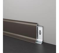 Moulures De Plinthe En Aluminium, 4 Pièces *125 Cm, Installation Par Encliquetage, Faciles À Installer Et À Nettoyer, Pour Cuisine/salon/couloir(Enamel Brown,6cm)