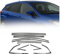 Moulures de vitres pour Ford Focus 2011-2018 à hayon chromé foncé 12x