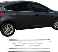 Moulures de vitres pour Ford Focus bicorps 2011-2015 5 portes chrome 8pcs