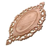 Moulures décoratives en bois sculptées, appliques décoratives, moulures non peintes for meubles, décoration d'intérieur DIY for murs, portes, armoires, fenêtres, miroirs (47 cm x 28 cm)(37cmx23cm)