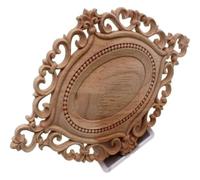 Moulures décoratives en bois sculptées, appliques décoratives, moulures non peintes for meubles, décoration d'intérieur DIY for murs, portes, armoires, fenêtres, miroirs (47 cm x 28 cm)(47cmx28cm)