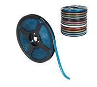 Moulures décoratives flexibles autocollantes - Pour plafond, mur, carrelage en céramique, 6 m x 7,5 mm - Bords latéraux autocollants pour cuisinière, lavabo, bord de carrelage - Bleu