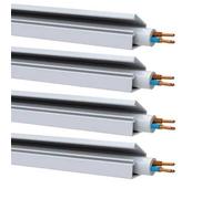 Moulures électriques adhésives - GGK - WS10202 - 7x12mm - Lot de 4 - PVC blanc