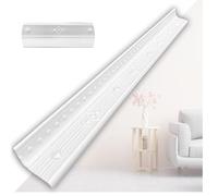 Moulures en stuc en polystyrène XPS, moulures de plafond blanches de 1 m, moulures pour stuc de plafond et décoration murale, moulures décoratives légères en polystyrène pur souple (V03-08) 50 m