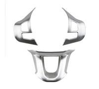 Moulures Intérieures 3 Pièces pour Peugeot 2008 208 308 2015 2016 2017 2018 ABS Chrome Couverture Volant Garniture Décoration Autocollant Moulages Intérieurs (Couleur : Matte Silver)