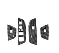 Moulures intérieures de voiture pour B&MW X3 X4 G01 G02 2018-2023 - Garniture de poignée de porte de voiture ABS en fibre de carbone - Panneau de levage de fenêtre intérieure (panneau de lève-vitre