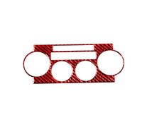 Moulures intérieures Pour 300 2008-2010 Garniture De Couvercle De Contrôle De Climatisation Numérique En Résine Époxy Rouge